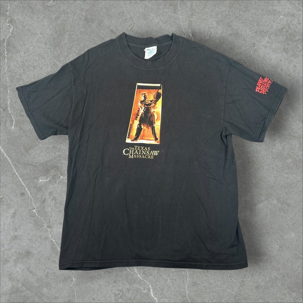 Vintage Texas Chainsaw Massacre Shirt Mens Large Black Leatherface Graphic M&O